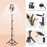 Fotografia LED wypełnienie oświetlenie stojak trójnóg zdjęcie z kamery Studio koło Led Selfie lampa pierścieniowa lampa telefoniczna wideo Youtube 6